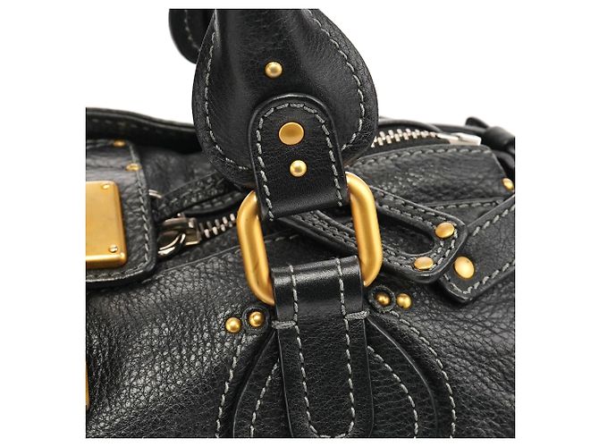 Chloé Borsa a tracolla Paddington in pelle nera - vista 7