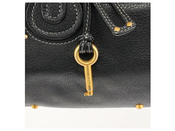 Chloé Borsa a tracolla Paddington in pelle nera - vista 8