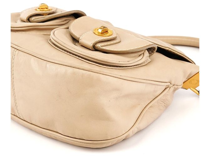 Marc by Marc Jacobs Borsa 2-Way multiptasche in pelle beige - vista 10