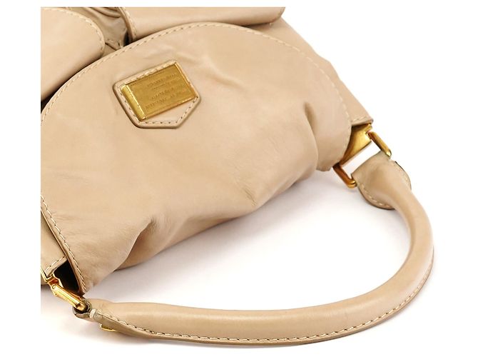 Marc by Marc Jacobs Borsa 2-Way multiptasche in pelle beige - vista 11
