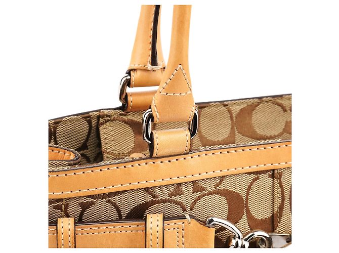 Coach Borsa Tote 8K06 Beige Tan Signature Hamptons - vista 7