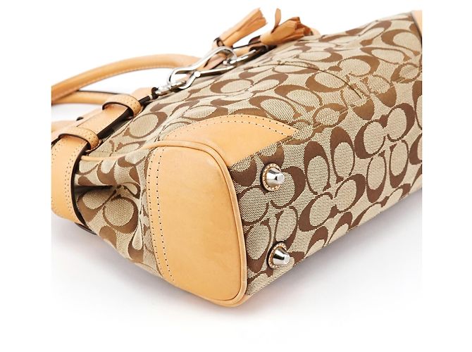 Coach Borsa Tote 8K06 Beige Tan Signature Hamptons - vista 8