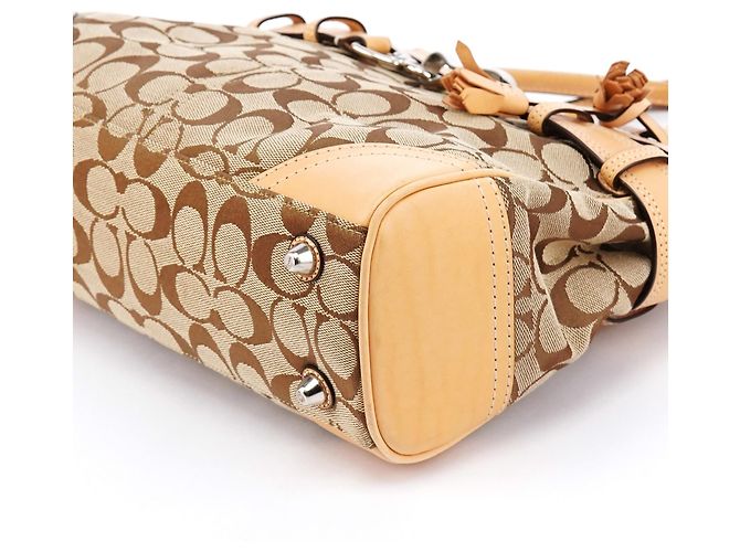 Coach Borsa Tote 8K06 Beige Tan Signature Hamptons - vista 9