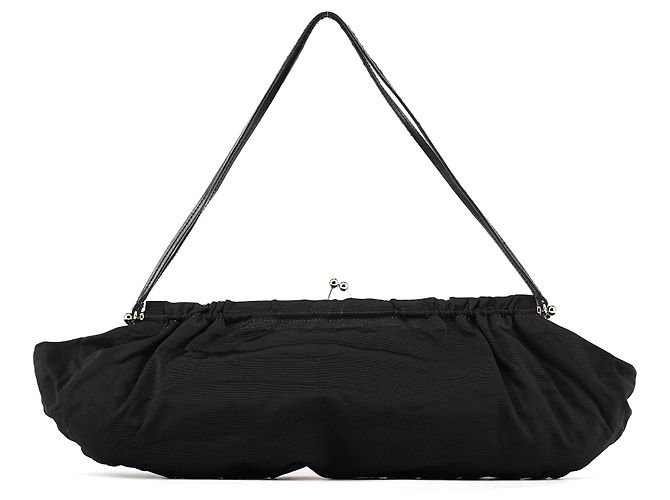 Miu Miu Borsa a spalla pochette in nylon nero - vista 3
