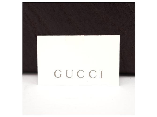 Gucci Tote in pelle marrone con chiusura a girevole 2002 - vista 10