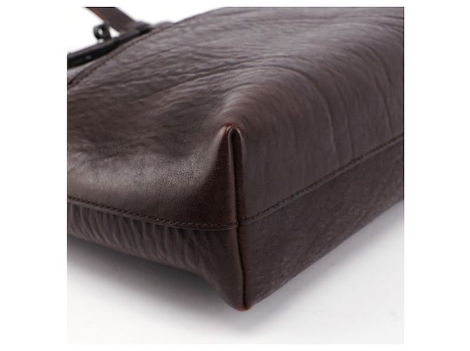 Gucci Tote in pelle marrone con chiusura a girevole 2002 - vista 7