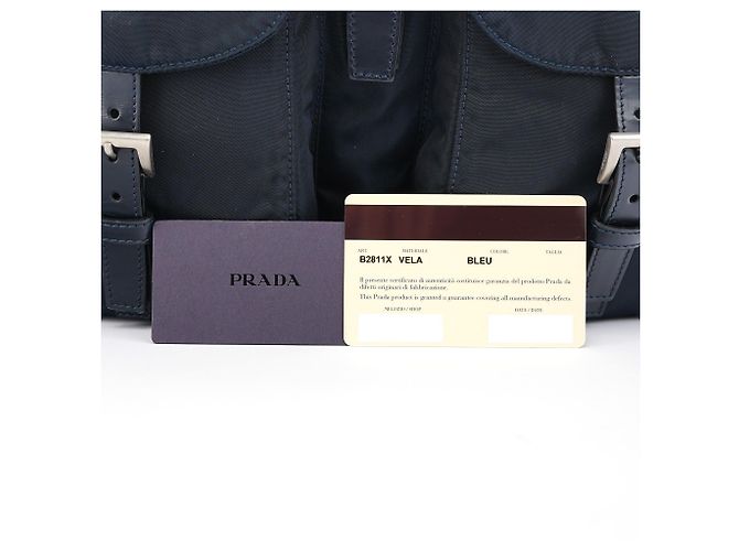 Prada Zaino B2811F Navy Tessuto Vela Backpack - vista 16