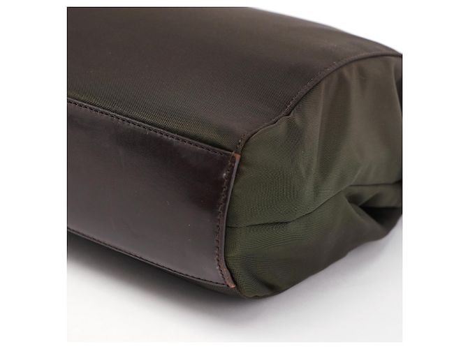 Prada Borsa a Tracolla Green Tessuto Chic - vista 10