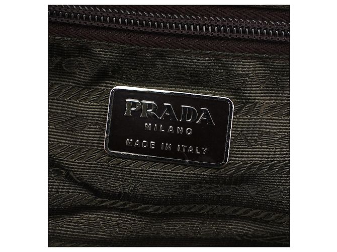 Prada Borsa a Tracolla Green Tessuto Chic - vista 12