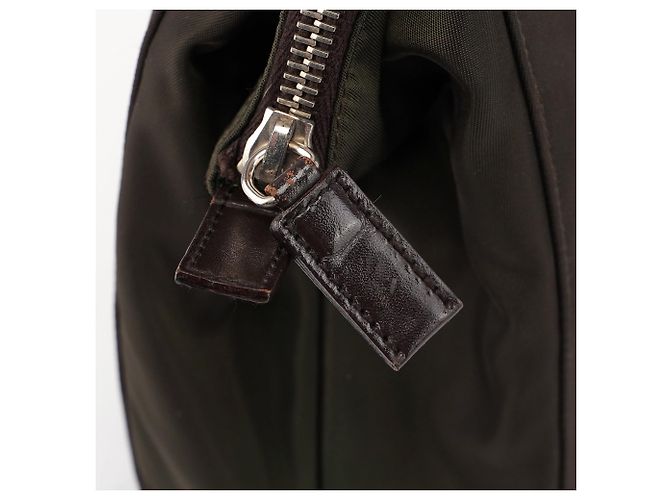 Prada Borsa a Tracolla Green Tessuto Chic - vista 7
