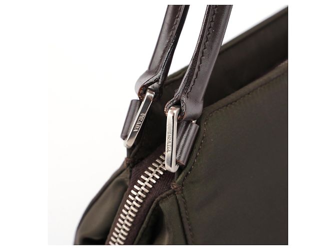 Prada Borsa a Tracolla Green Tessuto Chic - vista 8