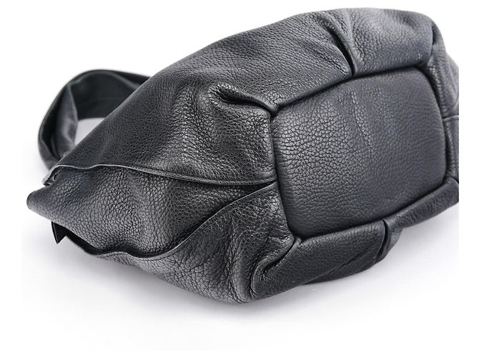 Céline Borsa a spalla Bittersweet in pelle nera - vista 7
