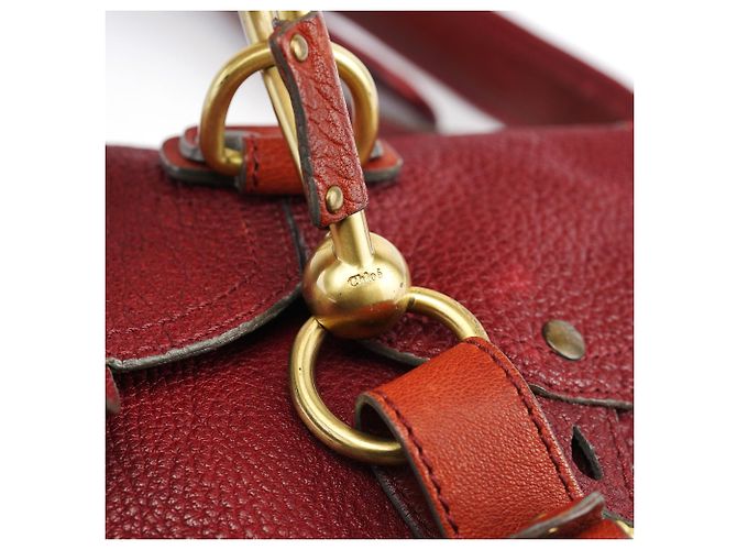 Chloé Borsa Satchel in pelle bordeaux Autunno 2005 - vista 10