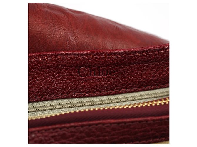 Chloé Borsa Satchel in pelle bordeaux Autunno 2005 - vista 13
