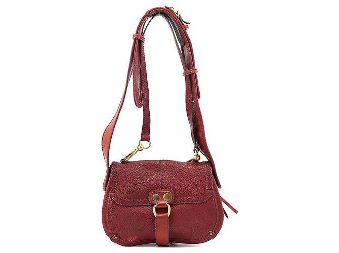 Chloé Borsa Satchel in pelle bordeaux Autunno 2005 - vista 3