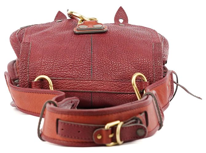 Chloé Borsa Satchel in pelle bordeaux Autunno 2005 - vista 4