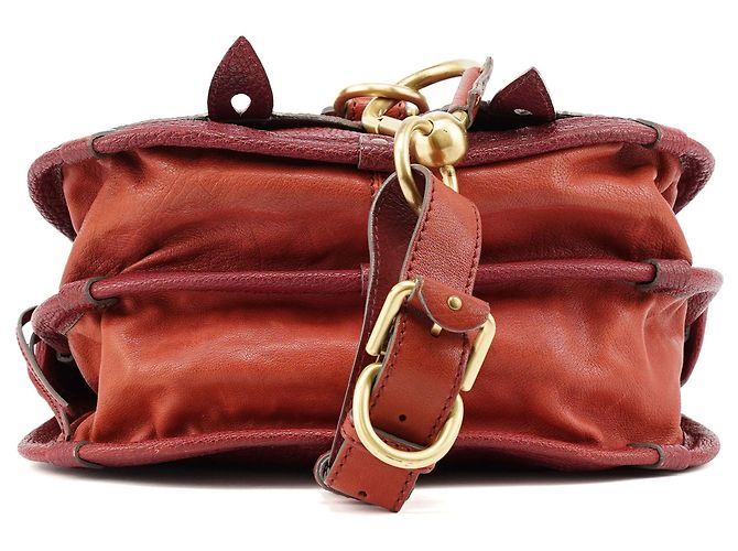 Chloé Borsa Satchel in pelle bordeaux Autunno 2005 - vista 5