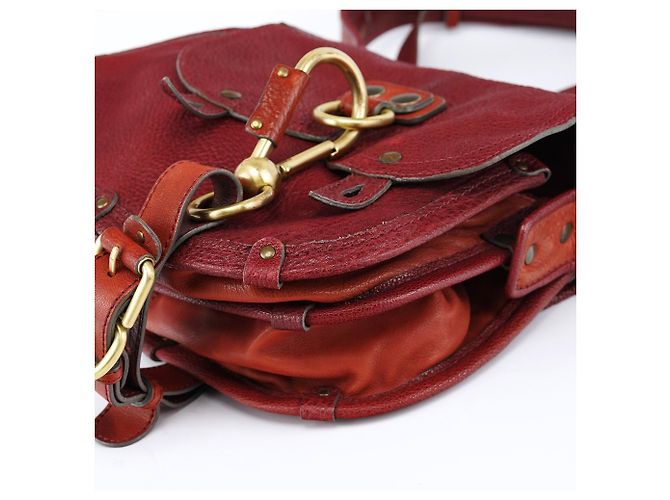 Chloé Borsa Satchel in pelle bordeaux Autunno 2005 - vista 7