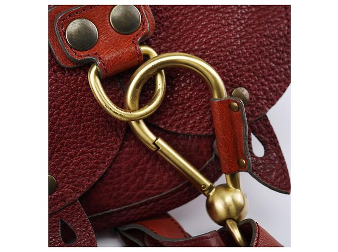 Chloé Borsa Satchel in pelle bordeaux Autunno 2005 - vista 8