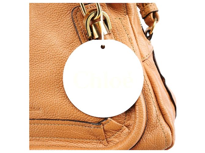 Chloé Borsa Paraty 2-Way in pelle tan - vista 7