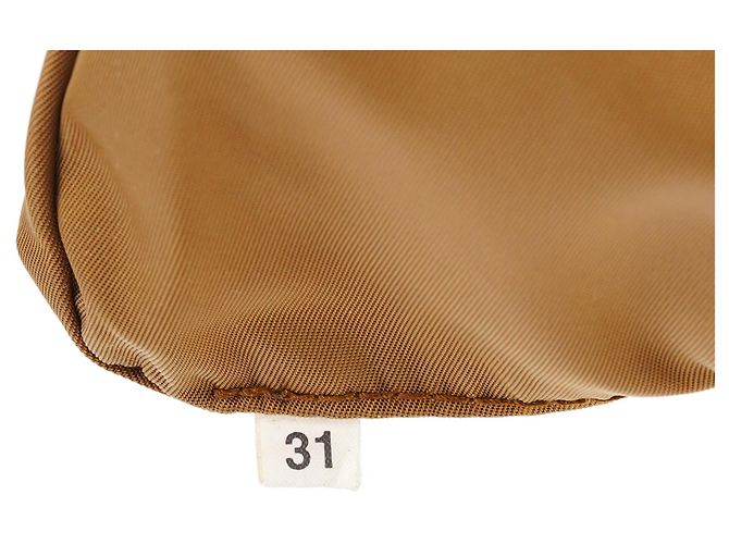 Prada Borsa Mini Hobo MV515 Beige Tessuto - vista 13