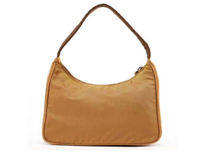 Prada Borsa Mini Hobo MV515 Beige Tessuto - vista 3