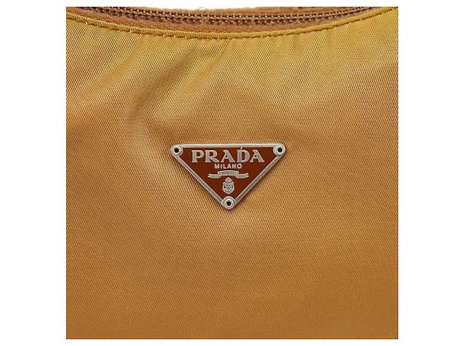 Prada Borsa Mini Hobo MV515 Beige Tessuto - vista 6