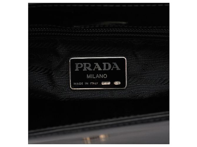 Prada Borsa a tracolla Sport 1995 in pelle spazzolato nera - vista 13