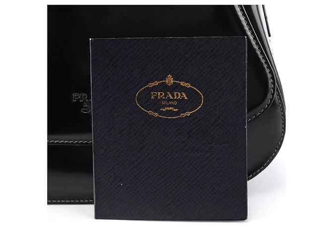 Prada Borsa a tracolla Sport 1995 in pelle spazzolato nera - vista 14