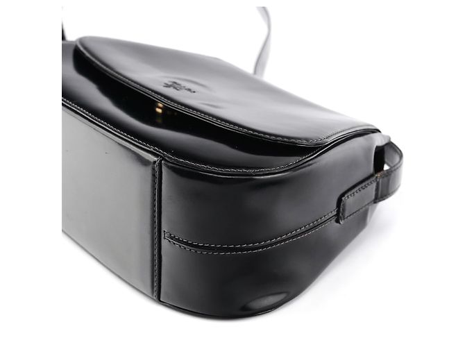 Prada Borsa a tracolla Sport 1995 in pelle spazzolato nera - vista 9