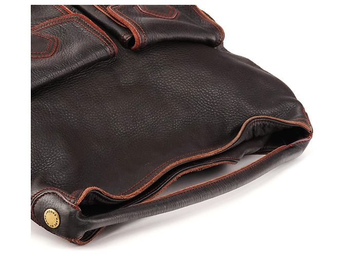 Marc by Marc Jacobs Borsa 2-Way in pelle marrone con tasche multiple - vista 10