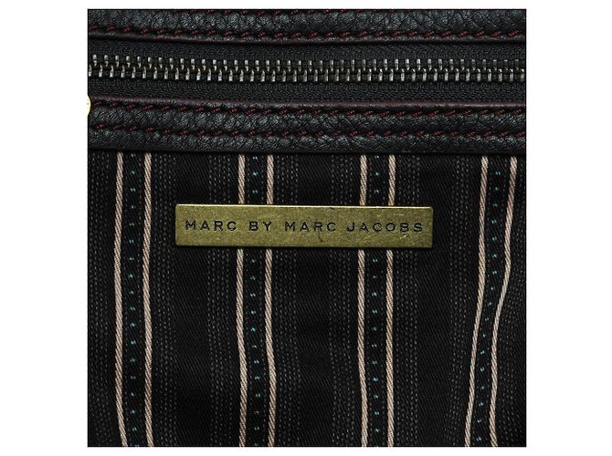 Marc by Marc Jacobs Borsa 2-Way in pelle marrone con tasche multiple - vista 11