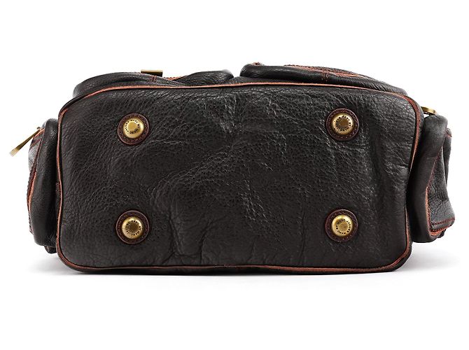 Marc by Marc Jacobs Borsa 2-Way in pelle marrone con tasche multiple - vista 5