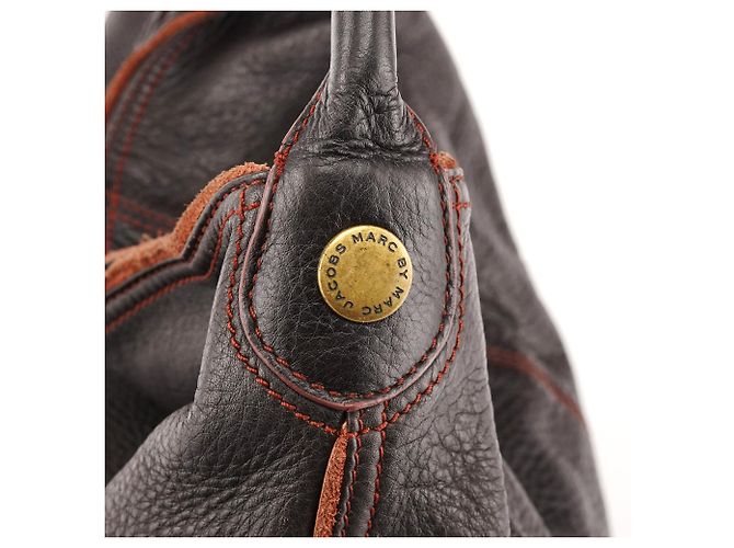 Marc by Marc Jacobs Borsa 2-Way in pelle marrone con tasche multiple - vista 7