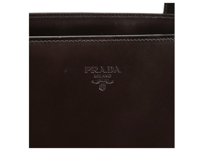 Prada Borsa Tote Sport 1995 in pelle spazzolato marrone - vista 5