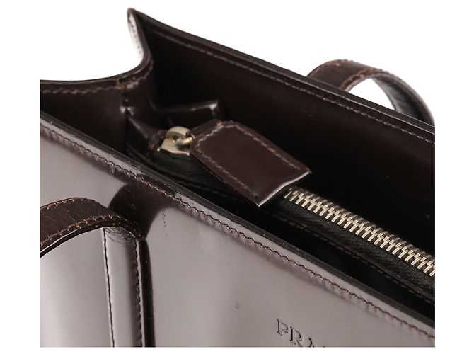 Prada Borsa Tote Sport 1995 in pelle spazzolato marrone - vista 8
