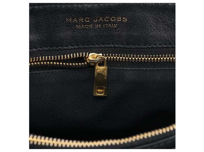 Marc Jacobs Borsa a tracolla in pelle matelassé nera con catena - vista 13