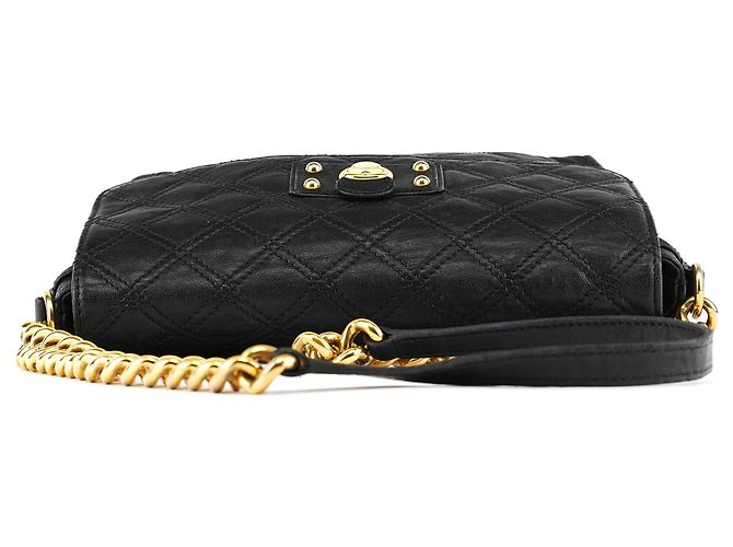 Marc Jacobs Borsa a tracolla in pelle matelassé nera con catena - vista 4