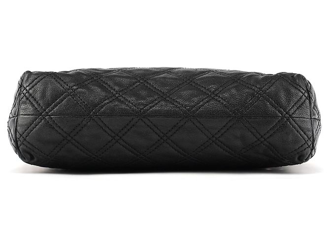 Marc Jacobs Borsa a tracolla in pelle matelassé nera con catena - vista 5