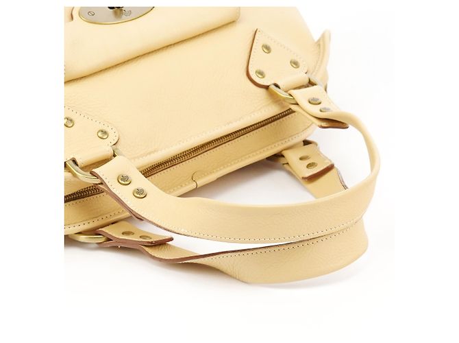 Mulberry Borsa Tote Knightsbridge in pelle avorio - vista 12