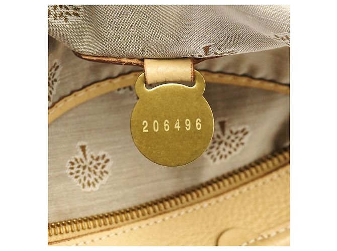 Mulberry Borsa Tote Knightsbridge in pelle avorio - vista 14