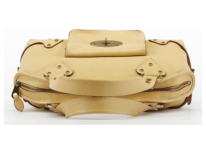Mulberry Borsa Tote Knightsbridge in pelle avorio - vista 4