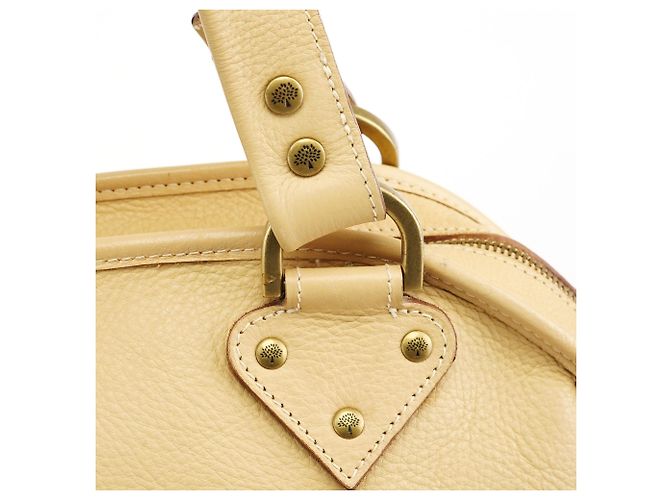 Mulberry Borsa Tote Knightsbridge in pelle avorio - vista 7