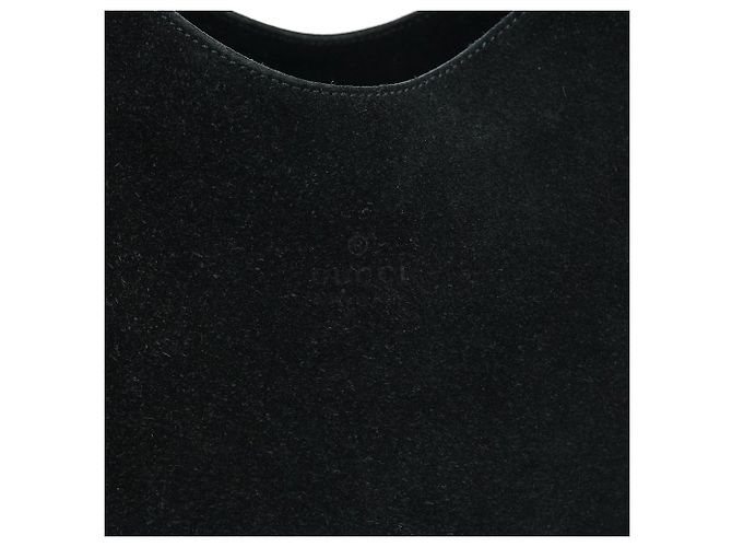 Gucci 001 3244 Borsa a spalla in camoscio nero Bamboo - vista 9