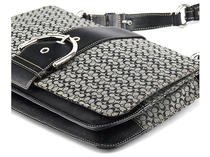 Coach Borsa Soho Top Handle Signature 7076 Grey Black - vista 11