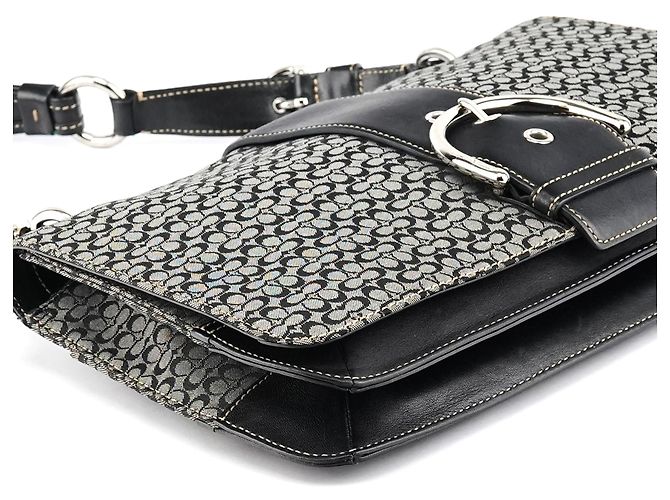 Coach Borsa Soho Top Handle Signature 7076 Grey Black - vista 12
