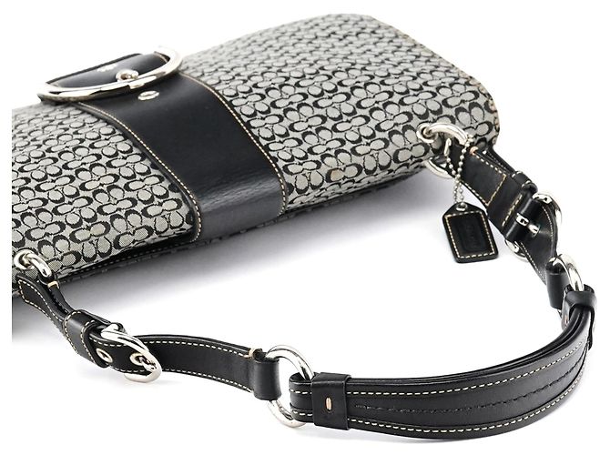 Coach Borsa Soho Top Handle Signature 7076 Grey Black - vista 13