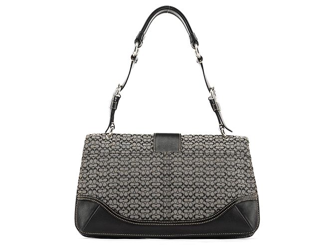 Coach Borsa Soho Top Handle Signature 7076 Grey Black - vista 3