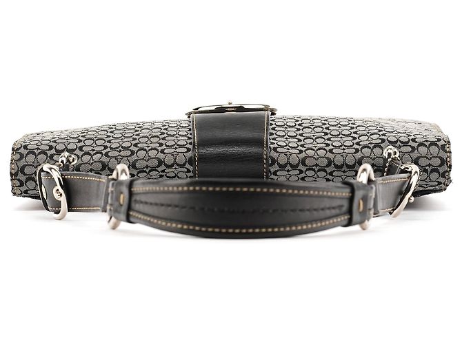 Coach Borsa Soho Top Handle Signature 7076 Grey Black - vista 4