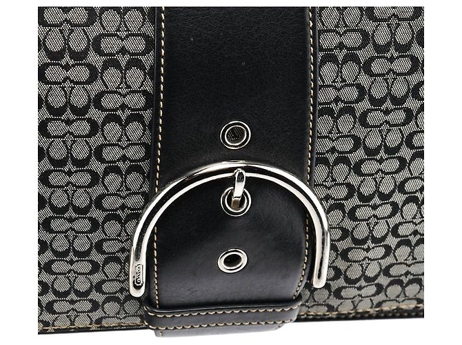 Coach Borsa Soho Top Handle Signature 7076 Grey Black - vista 6